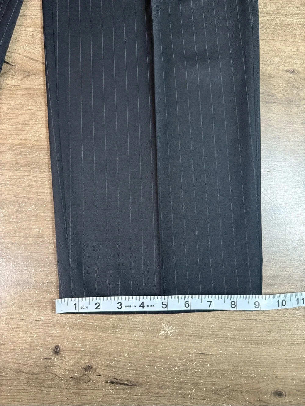Vintage Museo Ruffini Italy 100% Wool Mens Pin Stripe Dress Pants Trousers 34x31